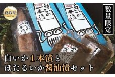 B24-071 白いか１本漬とほたるいか醤油漬セット【数量限定】