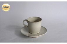 B24-154 白飛鉋コーヒーカップ&ソーサー【数量限定】