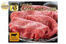 ✕　C24-049 最上等級A5ランク
鳥取和牛すきやきしゃぶしゃぶ用(500g）（2～3人前）