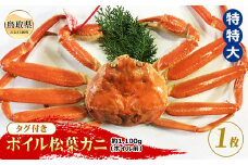 F24-072 【魚倉】タグ付きボイル松葉ガニ 特特大 約1,100g（ボイル前）【期間限定】 鳥取県 おすすめ 松葉かに ズワイガニ