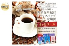 E24-055 澤井珈琲　世界珈琲紀行ドリップバッグコーヒー定期便6ヶ月コース