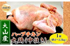 A24-258 大山産ハーブチキン丸鶏（中抜き）