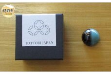 F24-107 因州・中井窯×尾﨑呉服店コラボ帯留　丸【数量限定】