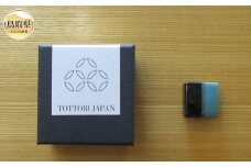 F24-108 因州・中井窯×尾﨑呉服店コラボ帯留　正方形【数量限定】