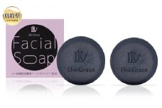 A24-319 【Elvi Grace】美容洗顔石けん80g2個セット　ヒト幹細胞　レチノール　保湿　毛穴　黒ずみ　 エイジングケア　ビタミンC　洗顔　無添加