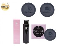 B24-499 【Elvi Grace】美容洗顔石けん80g3個セット　高保湿化粧水150mL×１本　ヒト幹細胞　レチノール　セラミド　ビタミンC　保湿　毛穴 　エイジングケア　敏感肌　無添加　