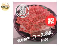 D25-003 鳥取和牛ロース焼肉　冷凍500g 鳥取県 おすすめ 和牛 牛肉 ブランド牛 霜降り オレイン酸