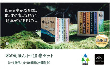 F25-008 木のえほん1～10巻セット（各専用木箱付き）