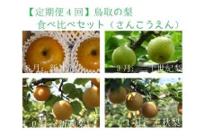 【定期便4回】鳥取の梨食べ比べセット (各種3kg箱)