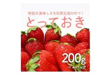 ＜鳥取県産いちご＞とっておき（200g×4パック）（さんチョク）