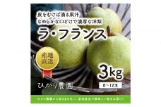 完熟こだわりラ・フランス 3キロ（ひかり農園）
