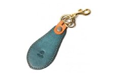 ＭＯＴＯ マットバケッタ 靴べら キーホルダー（BLUE）本池 秀夫 監修　LEATHER & SILVER MOTO