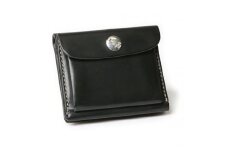 ＭＯＴＯミニウォレット（BLACK）本池秀夫監修　LEATHER & SILVER MOTO