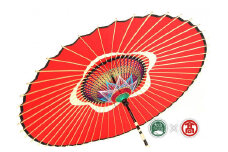 <淀江傘>蛇の目傘（赤）（大山ブランド会）