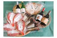 ぜいたく干物セットと鬼太郎焼酎３種・鬼太郎日本酒１種
