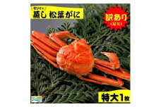鳥取県産　訳あり（足欠け）蒸し松葉がに（特大1枚）