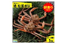 鳥取県産　訳あり（足欠け）活松葉がに１㎏（2~3枚）