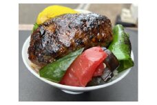 銀の米　とっとり牛のハンバーグ（デミグラスソース3個、和風ソース3個）