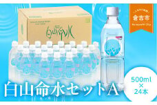 白山命水セットＡ 500ml×24本 ミネラルウォーター 国産 人気 水 白山命水 天然水