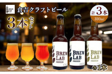 ＢＲＥＷ　ＬＡＢクラフトビール３本セット ビール クラフトビール 地ビール ipa ペールエール ゴールデンエール 鳥取県 倉吉市 珍しい 美味しい ビール党 クラフトビア 手作り おすすめ 飲み比べ 詰め合わせ