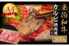 東伯和牛カルビ　焼肉用（小） 国産 牛肉 和牛 黒毛和牛 赤身 カルビ