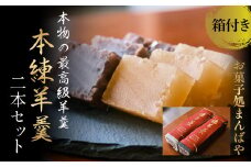 本練羊羹2本セット（箱付き） ようかん 羊羹 小豆 白小豆 和菓子 スイーツ 鳥取県 倉吉市
