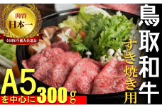 鳥取和牛　すき焼き用　Ａ 国産 牛肉 すき焼き ロース 赤身 ウデ モモ 300g 和牛 黒毛和牛 倉吉 倉吉市