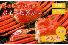 【2025年２月・３月発送】 特撰 松葉がに 【タグ付き】 600g超の大きいサイズ 食べ応えあり 2杯 ボイル 松葉ガニ カニ ズワイガニ カニ爪 冷蔵