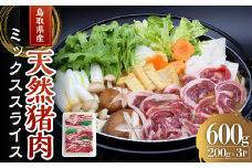 鳥取県産 天然猪肉ミックススライス （600g） 猪スライス ジビエ 猪 猪肉 猪スライス ジビエ 猪 猪肉 猪スライスジビエ 猪 猪肉
