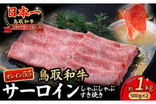 鳥取和牛 最高級品質【オレイン55】サーロイン しゃぶしゃぶすき焼き用 (1kg) 鳥取和牛 オレイン55 サーロイン しゃぶしゃぶ すき焼き 国産 牛肉 ブランド牛 和牛 黒毛和牛 KR1261