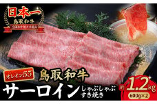 鳥取和牛 最高級品質【オレイン55】サーロイン しゃぶしゃぶすき焼き用 (1.2kg) 鳥取和牛 オレイン55 サーロイン しゃぶしゃぶ すき焼き 国産 牛肉 ブランド牛 和牛 黒毛和牛 KR1262