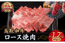 鳥取和牛 ロース焼肉 1.2kg（ 600g × 2 ） 国産 ブランド牛 牛肉 焼肉 希少 和牛 黒毛和牛 肉 ロース BBQ 冷凍 小分け 鳥取県 倉吉市 KR1366