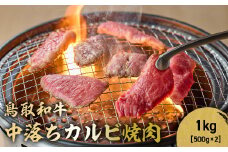 鳥取和牛 中落ちカルビ焼肉 1kg ( 500g × 2 ) 国産 ブランド牛 牛肉 焼き肉 焼肉 和牛 黒毛和牛 肉 カルビ バラ BBQ 冷凍 鳥取県 倉吉市 KR1487