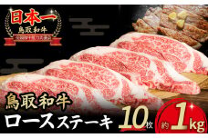  鳥取和牛 ロースステーキ 10枚 (1kg) 国産 ブランド牛 牛肉 ステーキ 希少 和牛 黒毛和牛 肉 ロース 冷凍 鳥取県 倉吉市 KR1361