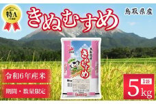 【数量限定】【令和6年産米】鳥取県産 きぬむすめ （5kg） パールライス 令和6年産米 精米 お米 米 こめ コメ 白米 ブランド 米5キロ きぬむすめ