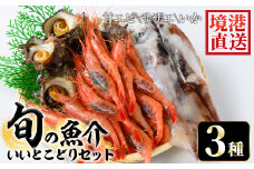＜平日着＞＜5月中旬～9月中旬発送不可＞甘えび/旬のいか/サザエの詰合せ【sm-AA001-A】【いたくら】