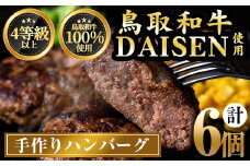 鳥取和牛DAISENハンバーグ(計6個)【sm-AO001】【大幸】
