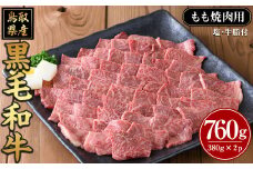 鳥取黒毛和牛もも焼肉用(計760g)【sm-AP008】【いろは精肉本店】