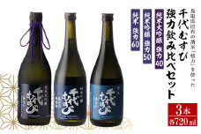 千代むすび　強力飲み比べセット(720ml×3本)【sm-AQ006】【千代むすび酒造】