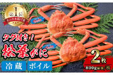 ＜平日着※指定日不可＞＜1月初旬～2月下旬発送予定＞＜期間限定・数量限定＞境港水揚げ 松葉ガニ(2枚)【sm-BP002-A】【フジキコーポレーション】