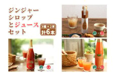 ジンジャーシロップとジュースセット(トマト・にんじん)(計6本・各2本)【T-BF11】【大山ブランド会】