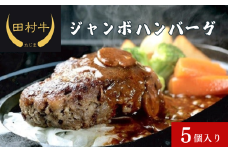 たむらジャンボ ハンバーグ 5個入り  鳥取 岩美 田村牛 黒毛和牛 手作り 惣菜 おかず 手作り【12003】
