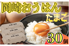 岡崎おうはん！薬膳鶏の自然な恵み！卵30個セット｜鳥取 たまご 鶏卵【33002】