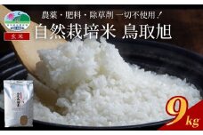 【2025年産 先行予約】自然栽培米 鳥取旭（玄米）3kg×3袋｜鳥取 岩美 岩美町産 お米 こめ 玄米 無農薬 無肥料【31023】