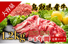 鳥取県産牛 定期便 12ヶ月コース