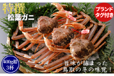 【活物】特撰 松葉がに（タグ付き）800g超の大きいサイズ　特大3杯