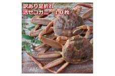 【先行予約】活き訳あり足折れご自宅用　日本海産親ガニセコガ二10枚MK15