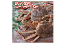 【先行予約】活き訳あり足折れご自宅用　日本海産親ガニセコガ二6枚MK17