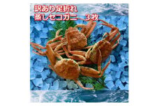 【先行予約】蒸し訳あり足折れご自宅用　日本海産親ガニセコガ二　3枚MK20