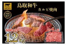 鳥取和牛カルビ焼肉 1.2kg(600g×2)  1294